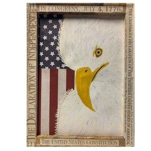 Multi-media America Canvas Wall art